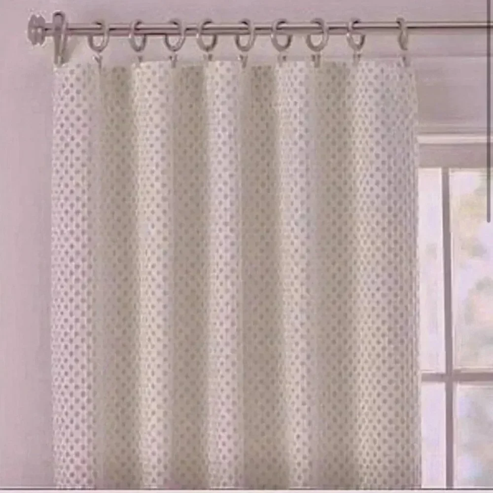 Pottery Barn Kids Audrey Chenille Dot Curtain Pole Panel Drape 44 x 63 Pink